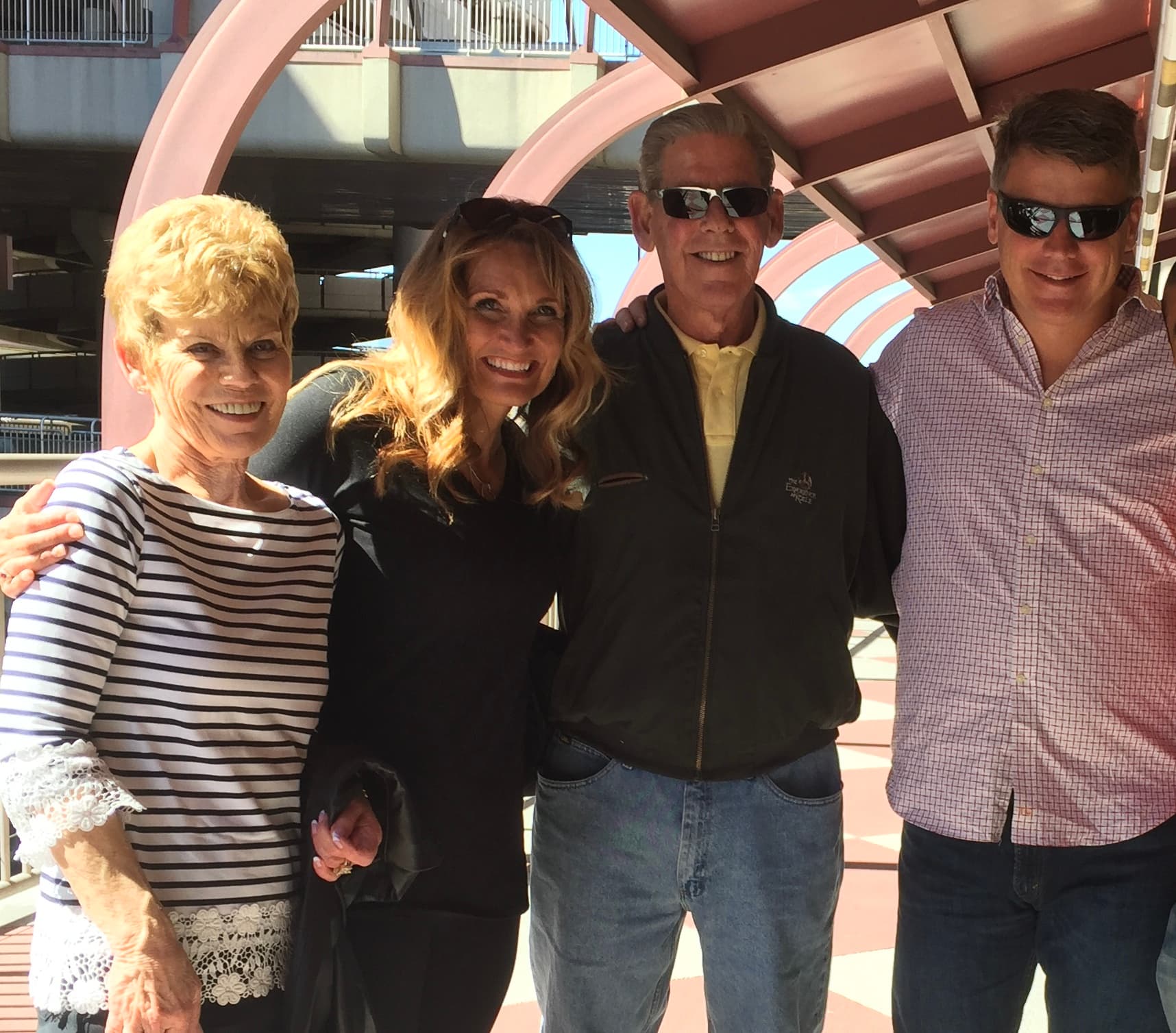 Ron and Georgia Lee Puryear standing with family and friends